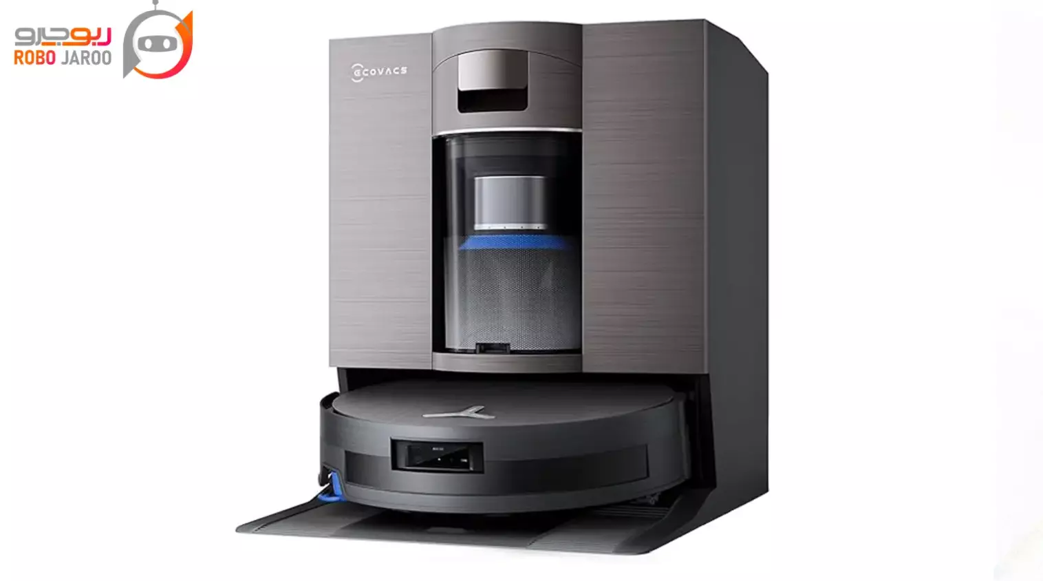 جارو رباتیک اکووکس X11 Omni سفید رنگ به همراه ایستگاه شارژ و شستشوی خودکار OMNI